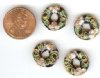 4 16x5mm Black Cloisonné Donuts